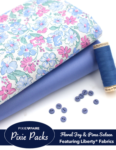 Pixie Faire Pixie Packs Pixie Packs Liberty Floral Joy & Sea Island Sateen Pima Cotton Pixie Faire