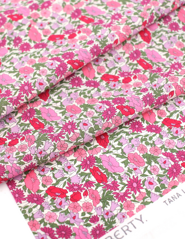 Pixie Cuts Pre Cut Fabric - Liberty Tana Lawn Poppy 1/3 Yard