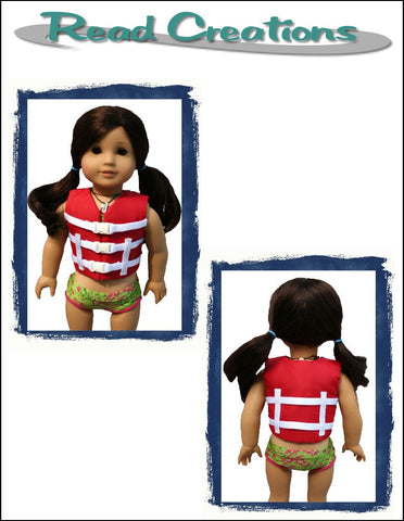 Read Creations 18 Inch Modern Life Jacket 18" Doll Clothes Pattern Pixie Faire