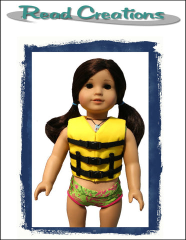 Read Creations 18 Inch Modern Life Jacket 18" Doll Clothes Pattern Pixie Faire