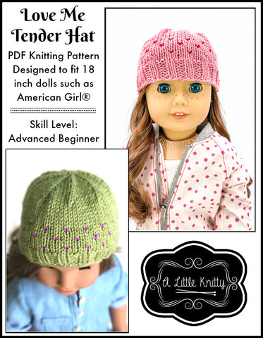 A Little Knitty Knitting Love Me Tender Hat Knitting Pattern Pixie Faire