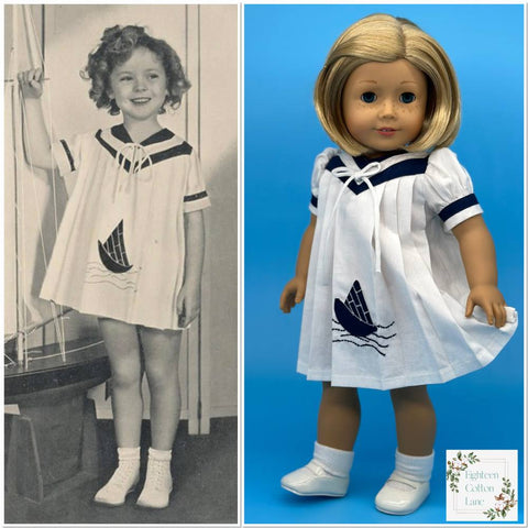 Eighteen Cotton Lane 18 Inch Historical Let's Set Sail! 18" Doll Clothes Pattern Pixie Faire