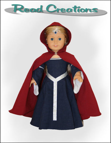 Read Creations 18 Inch Historical Medieval Dress 18" Doll Clothes Pattern Pixie Faire