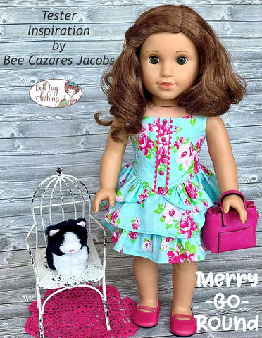 Doll Tag Clothing 18 Inch Modern Merry Go Round Party Dress 18" Doll Clothes Pattern Pixie Faire