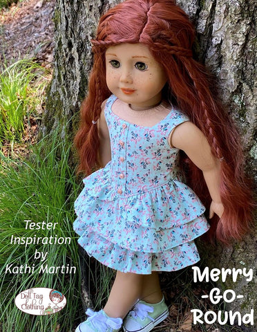 Doll Tag Clothing 18 Inch Modern Merry Go Round Party Dress 18" Doll Clothes Pattern Pixie Faire