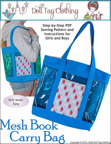 Doll Tag Clothing Girls Mesh Book Bag Accessory Pattern for Boys and Girls Pixie Faire