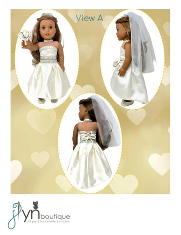 Modern Wedding 18" Doll Clothes Pattern