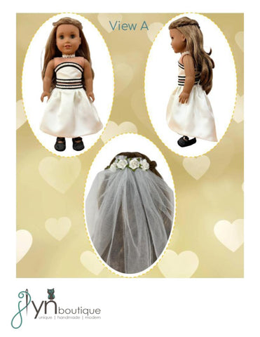 Modern Wedding 18" Doll Clothes Pattern