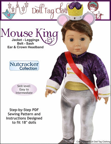 Doll Tag Clothing 18 Inch Modern Mouse King 18" Doll Clothes Pattern Pixie Faire