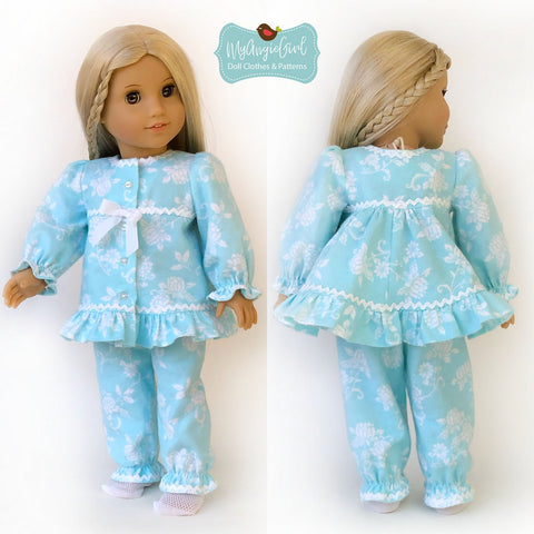 My Angie Girl 18 Inch Modern Chatty Pajamas 18" Doll Clothes Pixie Faire