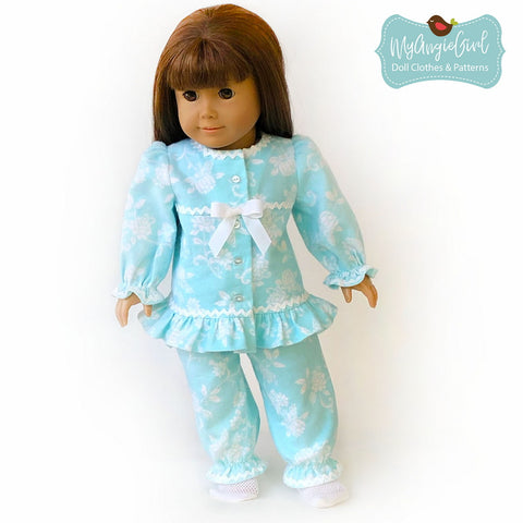 My Angie Girl 18 Inch Modern Chatty Pajamas 18" Doll Clothes Pixie Faire