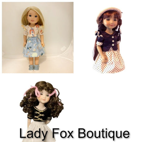 Lady Fox Boutique Ruby Red Fashion Friends Darya Outfit 14.5-15 Inch Doll Clothes Pattern Pixie Faire