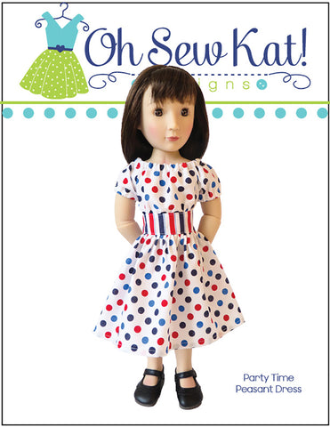 Oh Sew Kat A Girl For All Time Party Time Peasant Dress Doll Clothes Pattern for 16" A Girl For All Time® Dolls Pixie Faire