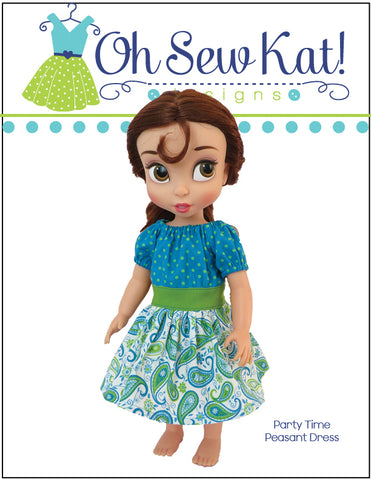 Party Time Peasant Dress 16" Doll Clothes Pattern for Disney® Animator® Dolls