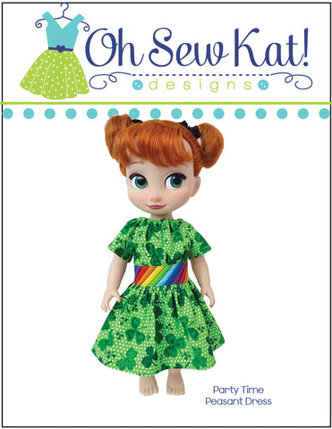 Party Time Peasant Dress 16" Doll Clothes Pattern for Disney® Animator® Dolls