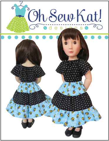 Playtime Peasant Top & Twirl Skirt Doll Clothes Pattern for 16" A Girl For All Time® Dolls