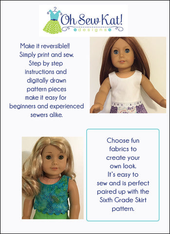 Popsicle Top 18" Doll Clothes Pattern