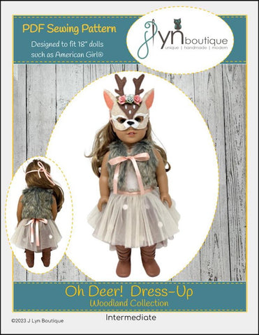 Oh Deer! Dress-Up 18" Doll Clothes Pattern