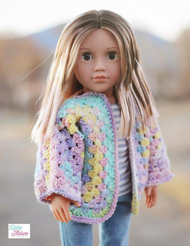 Granny Square Cardigan Crochet Pattern for 18" Dolls