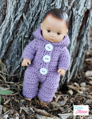 Baby Jumpsuit 8" Baby Doll Clothes Crochet Pattern