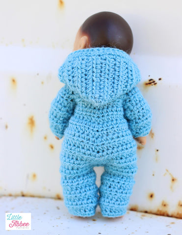 Baby Jumpsuit 8" Baby Doll Clothes Crochet Pattern