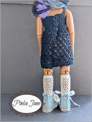 Pinku Jane Siblies Babydoll Top, Tunic, or Dress Crochet Pattern For 12" Siblies Dolls Pixie Faire