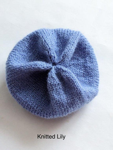 Knitted Lily Paola Reina Blue Rose Hat Knitting Pattern for 13" Paola Reina Dolls Pixie Faire