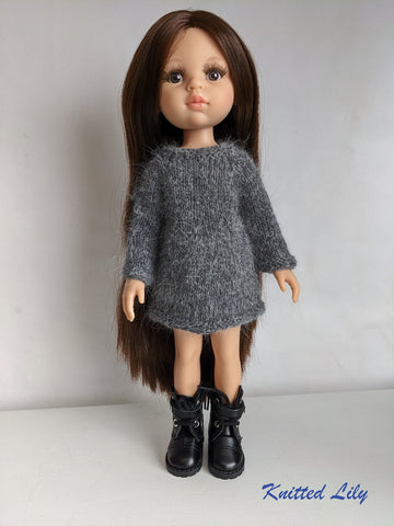 Calla Tunic Knitting Pattern for 13" Paola Reina Dolls