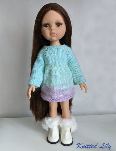 Calla Tunic Knitting Pattern for 13" Paola Reina Dolls