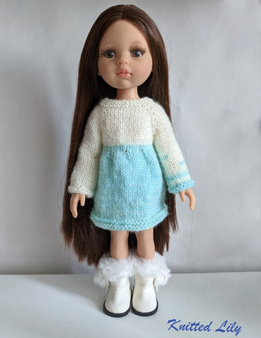 Calla Tunic Knitting Pattern for 13" Paola Reina Dolls