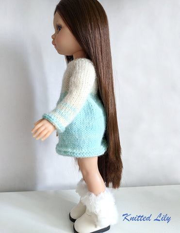 Calla Tunic Knitting Pattern for 13" Paola Reina Dolls