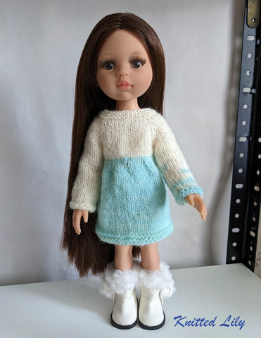 Calla Tunic Knitting Pattern for 13" Paola Reina Dolls