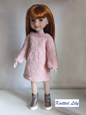 Calla Tunic Knitting Pattern for 15" Ruby Red Fashion Friends® Dolls