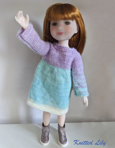 Calla Tunic Knitting Pattern for 15" Ruby Red Fashion Friends® Dolls