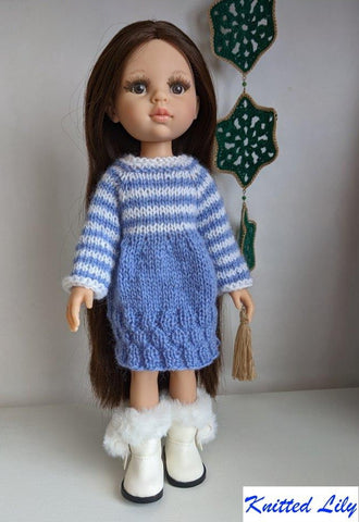 Kerria Dress Knitting Pattern for 13" Paola Reina Dolls