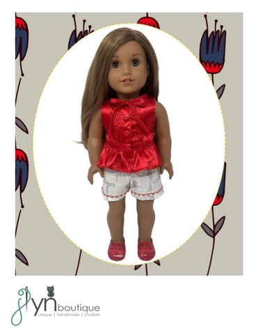 Pintuck Peplum 18" Doll Clothes Pattern