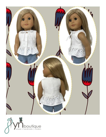 Pintuck Peplum 18" Doll Clothes Pattern