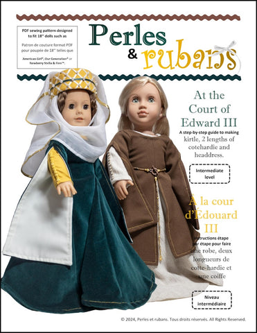 At the Court of Edward III  18" Doll Clothes Pattern