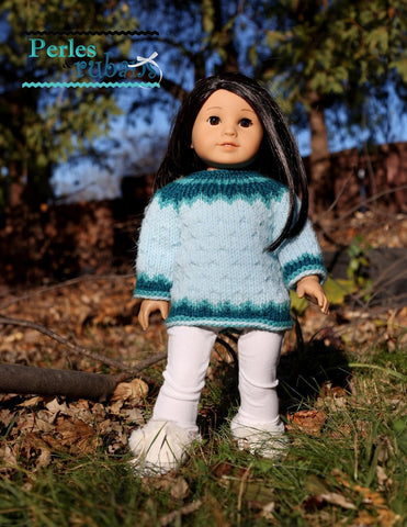 Snowflake Snuggle 18" Doll Clothes Knitting Pattern