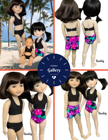 PF House Brand Ruby Red Fashion Friends Summer Fun Sporty Swimsuit 14.5-15" Doll Clothes Pixie Faire