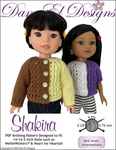 Shakira 14-14.5" Doll Clothes Knitting Pattern