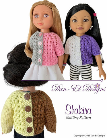 Shakira 14-14.5" Doll Clothes Knitting Pattern