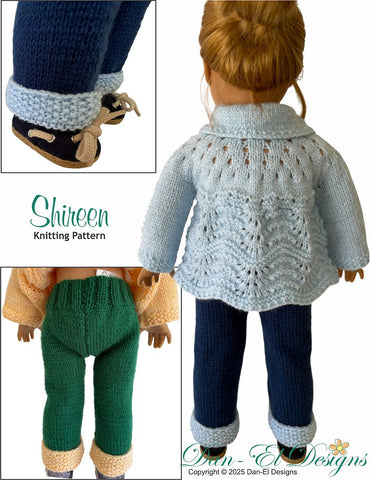 Shireen Sweater and Pants 18 inch Doll Clothes Knitting Pattern