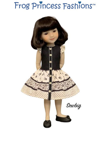 Happy Tiers Dress Doll Clothes Pattern For 15" Ruby Red Fashion Friends®