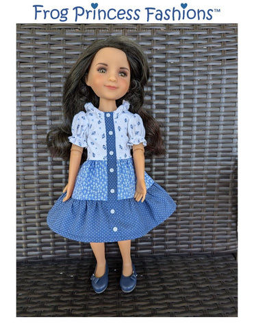 Happy Tiers Dress Doll Clothes Pattern For 15" Ruby Red Fashion Friends®