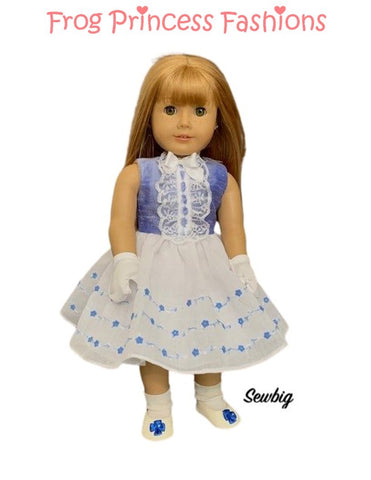 Malt Shop Dress 18" Doll Clothes Pattern