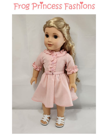 Malt Shop Dress 18" Doll Clothes Pattern