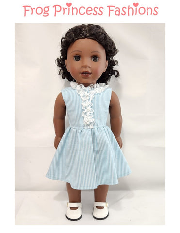 Malt Shop Dress 18" Doll Clothes Pattern