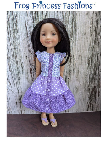 Happy Tiers Dress Doll Clothes Pattern For 15" Ruby Red Fashion Friends®