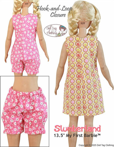 Doll Tag Clothing My First Barbie Slumberland Pattern for 13.5" Fashion Dolls such as My First Barbie™ Pixie Faire